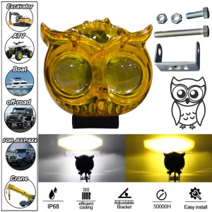 Универсален фар за мотор скутер диоден с лупа